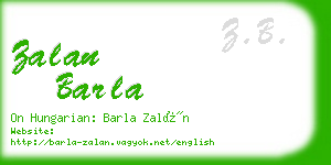 zalan barla business card